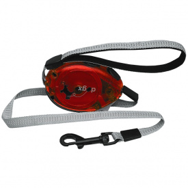 Поводок-рулетка для собак Dogx2GO Belt Glassy L красный для собак до 35 кг длина 2 м Flamingo (5411290211413)