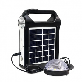 Портативная система освещения Easy Power EP-035 Фонарь с солнечной панелью + LED лампа 2400 mAh (3_03168)