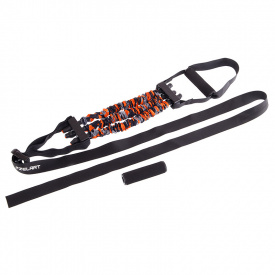 Эспандер латексный с ручками FI-7835 Zelart Черно-оранжевый (56363214)