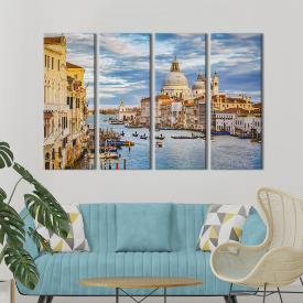 Модульная картина из 4 частей на холсте KIL Art Прекрасная Венеция 149x93 см (393-41)