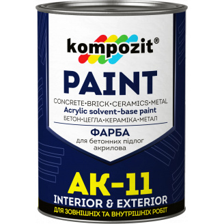 Краска для бетонных полов АК-11 1, Белый