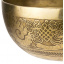 Тибетская поющая чаша Singing bowl Мантра и пламя снаружи Раковина внутри Холодная ковка 24/24/10,8 см Бронзовый (27414) Кропивницкий