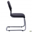 Офісний стілець AMF Квест хром м'яке сидіння шкірзам, чорного кольору Київ