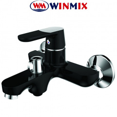 Смеситель для ванны короткий нос Winmix Premium Tiger Euro Black (черный) (Chr-009), Польша Киев