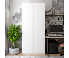 Шкаф для одежды Doros Promo Белый/Белый 2 ДСП 90х48х204 (44900196)