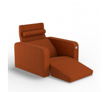 Мягкое кресло KULIK SYSTEM PLEASURE Ткань Целый Оранжевый (hub_OfIB60807)