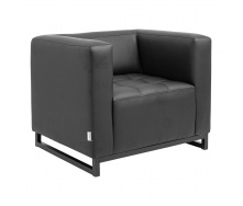 Кресло Richman Space на металлокаркасе 76 x 90 x 76H см Натуральная Кожа Lux Комбо Черный