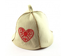 Банна шапка Luxyart Серце з візерунком Білий (LA-475)