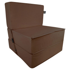 Бескаркасное кресло раскладушка Tia-Sport Поролон 180х70 см (sm-0920-10) коричневый Кременец