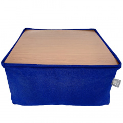 Безкаркасний модульний Пуф-столик Блек Tia-Sport (sm-0948-7) синій Луцьк