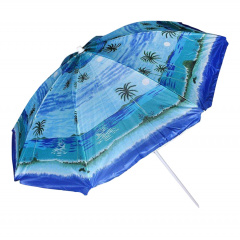 Пляжный зонт с наклоном Umbrella Anti-UV от УФ излучения Ø200 см синий 127-12527282 Киев