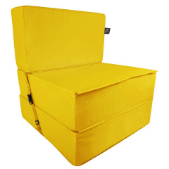 Бескаркасное кресло раскладушка Tia-Sport Поролон 180х70 см (sm-0920-2) желтый Надворная