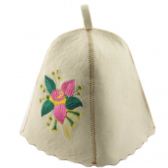 Банна шапка Luxyart Квітка Біла (LA-168) Кропивницький