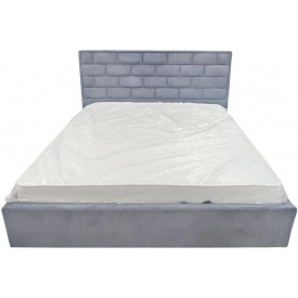 Ліжко двоспальне BNB Littorio Comfort 160 x 200 см Simple Сірий