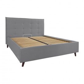 Ліжко Richman Monica Standart Wood На ніжках 140 x 200 см Lili Темно-сірий