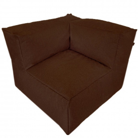 Бескаркасный модульный диван Блэк Угловой Tia-Sport (sm-0704-6) коричневый