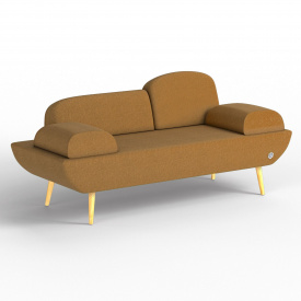 Двухместный диван KULIK SYSTEM LOFT Ткань Целый Бронзовый (hub_iRhD36241)