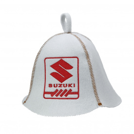 Банная шапка Luxyart "Suzuki" искусственный фетр белый (LA-691)