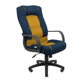 Офісне крісло керівника Richman Alberto M1 Tilt Жовто-синій