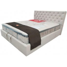 Кровать двуспальная BNB Arizona Premium 180 х 200 см Стразы Бежевый