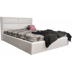 Ліжко двоспальне BNB Santa Maria Comfort 160 x 200 см Екошкіра Білий