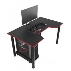 Геймерський ігровий стіл ZEUS™ GAMER-3 чорний/червоний