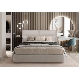Ліжко двоспальне BNB Santa Maria Premium 140 х 200 см Екошкіра Бежевий