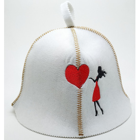 Набор шапок Luxyart "Влюбленные 2 шапки", натуральный войлок, Белый (LA-460)