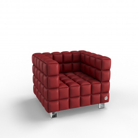 Мягкое кресло KULIK SYSTEM NEXUS Экокожа 1 Красный (hub_wSqE39423)