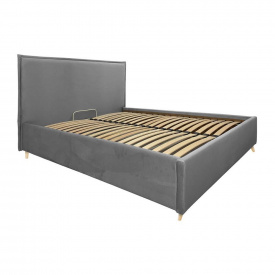 Ліжко Richman Andrea VIP Wood На ніжках 120 x 190 см Simple Сірий