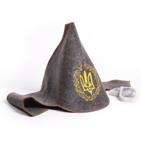 Банная шапка Luxyart Буденовка классик Серый (LA-059)