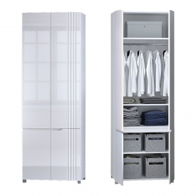 Шкаф для одежды "Портленд" DiPortes К-824-R Белый глянец (80/230/56) МДФ