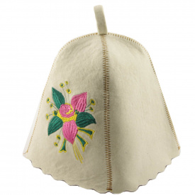Банна шапка Luxyart Квітка Біла (LA-168)