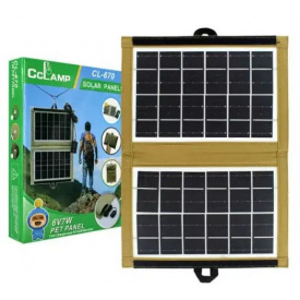 Cонячна панель cкладна CCLamp CL-670 7W з USB виходом, універсальна зарядка від сонця solar panel