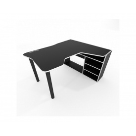 Геймерський ігровий стіл Comfy Home Kano чорний+білий