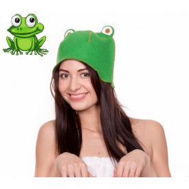 Банная шапка Luxyart Лягушка Зеленый (LA-088)