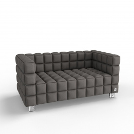 Двомісний диван KULIK SYSTEM NEXUS Тканина 2 Сріблястий (hub_ESVT84580)