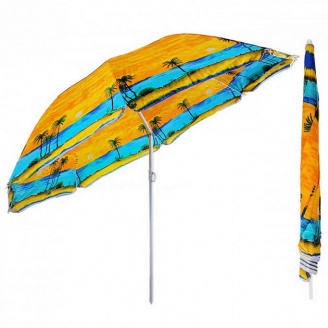 Пляжна парасолька з нахилом 180 см Umbrella Anti-UV пальми