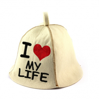 Банная шапка Luxyart I love my life Белый (LA-324)