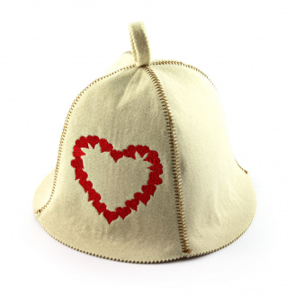 Банная шапка Luxyart Сплетение сердец Белый (LA-472)
