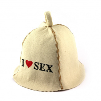 Банная шапка Luxyart I love sex Белый (LA-329)