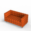 Двухместный диван KULIK SYSTEM NEXUS Ткань 2 Оранжевый (hub_jpMp69157) Луцк