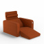 Мягкое кресло KULIK SYSTEM PLEASURE Ткань Целый Оранжевый (hub_OfIB60807) Херсон