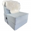 Бескаркасное кресло раскладушка Tia-Sport Поролон 180х70 см (sm-0920-1) серый Линовица