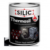 Термостійка кремнійорганічна емаль Силік Україна Thermosil 800 0.7 кг Чорний (ТS800)