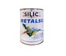 Фарба Силіка для металу з молотковим ефектом Metalsil Чорний 1кг (MTS1ch)