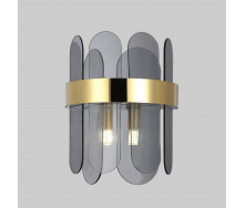 Настенный светильник-бра с графитовым стеклом на 2 лампы Lightled 909-LWXL3010 GD+BK