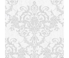 Вінілові шпалери на флізеліновій основі Graham & Brown Empress Сіро-білий (103029)