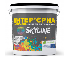 Краска интерьерная латексная для стен потолков дверей SkyLine 14 кг Белый