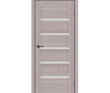Дверне полотно MS Doors TEXAS 90 см Дуб сірий скло сатин